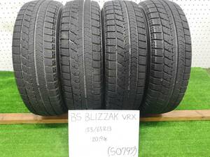 12(S0797)インボイス領収書発行可能☆札幌発☆2019年製/BRIDGESTONE BLIZZAK VRX/ブリジストン ブリザック/155/65R13☆モコ・ekワゴン等に