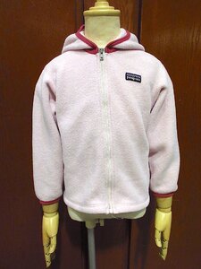 Patagonia●キッズフード付きフリースジャケットピンクsize 3T●240513c1-k-jk パタゴニア古着アウターアウトドア子供服