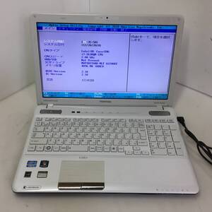 ★TOSHIBA dynabook T551/58CW PT55158CBFW ノートPC Core i7-2630QM 2.00GHz 4GB ブルーレイ【BIOS確認/現状渡し】