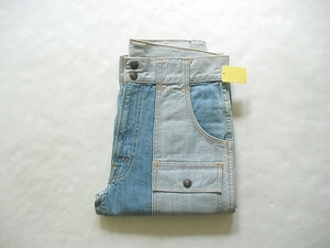 BROKEN DENIM BLEACH COMBI BUSH PANTS（ダブルワークス）　ブッシュパンツ　D.S.B.　ブロークンデニム　リバース　絶版品　デッドストック