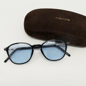 中古 トムフォード TOM FORD サングラス TF5397 001 50口19 145 ブルーレンズ ケース付き