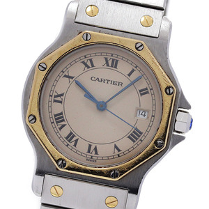 カルティエ CARTIER W2001583 サントスオクタゴン LM YGコンビ デイト クォーツ メンズ _847460