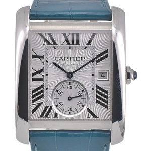 カルティエ CARTIER W5330003 タンク MC LM スモールセコンド デイト 裏スケ 自動巻き メンズ 良品 H#136922