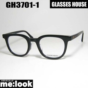 GLASSES HOUSE　グラスハウス 眼鏡 メガネ フレーム サングラス GH3701-1-48 ブラック 　ゴールド