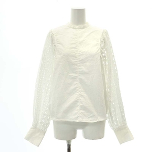 トゥデイフル TODAYFUL 22SS Lacesleeve Cotton Blouse ブラウス 長袖 刺繍 シアー シースルー F 白 ホワイト /AT ■OS レディース