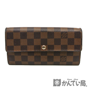 21028 LOUIS VUITTON 【ルイ・ヴィトン】N61734 ダミエ ポルトフォイユ サラ 二つ折り長財布 ロングウォレット レディース メンズ