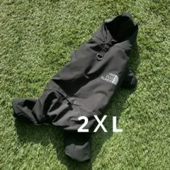 新品 犬服 ブラック 2ＸL 防寒 内ボア マウンテンパーカー ロンパースタイプ