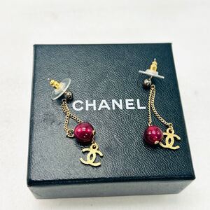 CHANEL シャネル ピアス　ココマーク　チェーン　ゴールド　 アクセサリー　箱付き