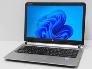 ★hp ProBook 430 G3■SSD 256GB／メモリ8GB／13.3型／Core i3-6100U■Windows 11 Pro 最新バージョン 24H2■東京生産