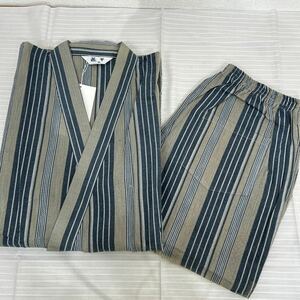 【未使用品】甚平　上下セット メンズ　M 部屋着　パジャマ《日焼けあり》