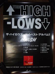 【ポスターH36】 ↑THE HIGH-LOWS↓ ザ・ハイロウズ/Flashフラッシュ -ベスト- 非売品!筒代不要!