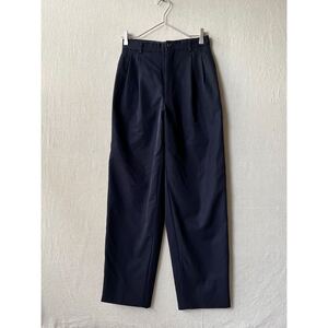 【ウールギャバジン】AD1993 COMME des GARCONS HOMME スラックス / S ネイビー ツータック パンツ アーカイブ 90s 田中オム P4-10036-1825