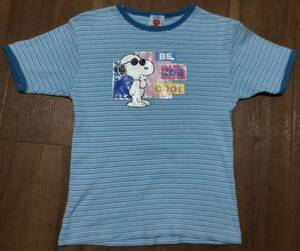 USA輸入★スヌーピーボーダー柄 Tシャツ Mサイズ★The Peanuts キャラクター