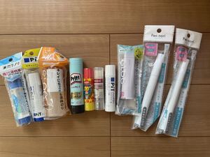 ★未使用新品10点セット！のり☆スティックのり、液体のり、ペン型のりなど☆送料185円★