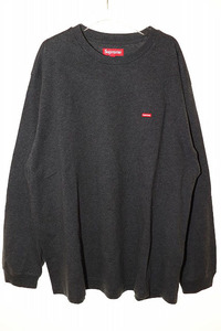 シュプリーム SUPREME 24SS SMALL BOX L/S TEE CHARCOAL XL スモール ボックス ロンT 長袖 チャコール 【ブランド古着ベクトル】☆AA★2411