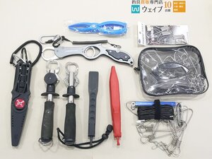 シマノ 魚つかみ ウミボウズ ダイワ フィッシュグリップ 第一精工 ワニグリップミニ ストリンガーフック 等計10点 中古