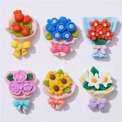 デコパーツ　ハンドメイド　かわいい　花　パーツ　50個セット