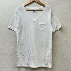 ロンハーマン 8100 エイティワンハンドレッド ダメージ加工 Vネック ポケT ポケット Tシャツ Tシャツ L 白 / ホワイト