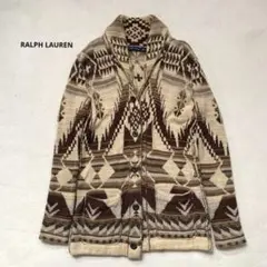 RALPH LAUREN ラルフローレン　カーディガン　総柄　ネイティブ柄　XS