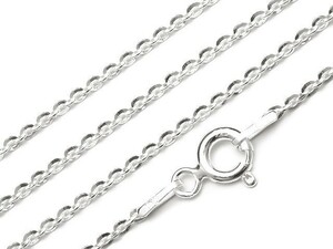 SILVER925 ネックレス 平あずきダイヤモンドカットチェーン 1.4mm 75cm【1コ販売】 / SVNEK-001-75cm