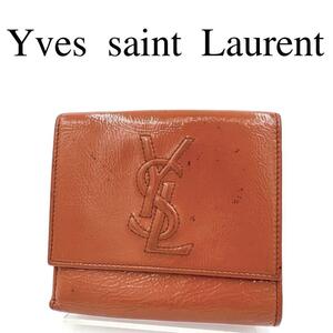 Yves saint Laurent イヴサンローラン 折り財布 YSLロゴ