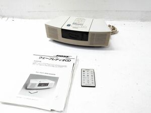 □動作品 BOSE ボーズ Wave Radio CD ウェーブレディオCD ラジオ CDプレーヤー 説明書 リモコン付き 0903-63 @100□