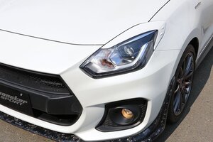 Monster Sport モンスタースポーツ ヘッドランプガーニッシュ ホワイト スイフト ZC43S 17.07～ K12C NA+PB05A FF 5AGS