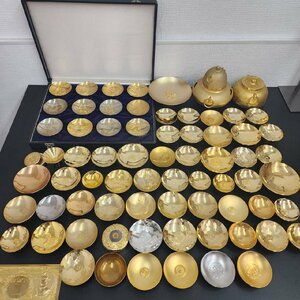 1円スタート 金杯 24KGP 金メッキ 総重量 約9kg 大量まとめセット 小物 記念品 工芸品 干支