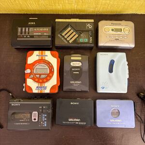 カセットプレーヤー まとめて9台 SONY WM-FX202 WM-FX1 WM-EX808 WM-R707 TCM-F59 / Panasonic RQ-SW20 RQ-E30V / AIWA HS-G35 HS-G370 