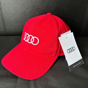 未使用★アウディ コレクション/Audi collehtion　帽子　キャップ　赤/レッド　純正、正規品★