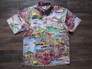 レインスプーナー reyn spooner アロハシャツ スプーナークロス L MADE IN HAWAII 90s水着タグ