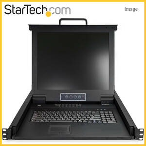 新品[StarTech.com]ラックマウント対応KVMコンソールドロワー/17インチLCDモニター/1U/VGA/KVMスイッチ/コンソールRKCONS1716Kスターテック