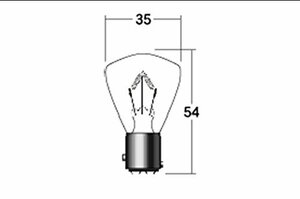 ケリー電気 白熱球 RP35 BAY15 D56V40W フォークリフト球 1831-5010 10個入