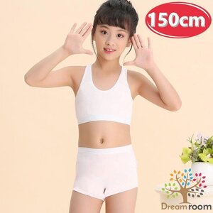 kids スポーツブラ 上下set 【150cm】 ブラトップ＋ショーツ スポーツブラ ファーストブラジャー 子供 女の子 下着 K-283-09