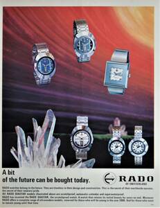 稀少・時計広告！1970年ラドー 時計広告/Rado Diastar Watches/Swiss/宇宙/K