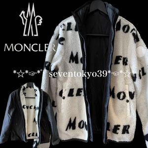 新入荷 本物 新品 43554124 MONCLER モンクレール/サイズM 大人気 MAGLIA CARDIGAN Wジップ リバーシブル ボアブルゾン フェイクファー