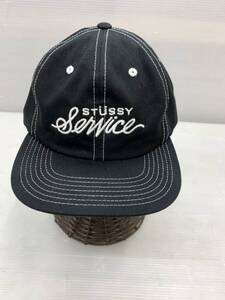 145-KB2804-80r Stussy SERVICE CAP MID DEPTH STUSSY SERVICE STRAPBACK 中古美品