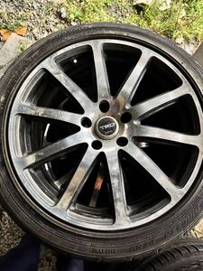 ホイルTRD DUNLOP 225/45R18 91 W プリウスα 17年製