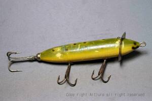 VINTAGE WOODEN LURE HEDDON DAWAGIAC 200 C1912-（4027-4）USA MADE #OLDLURE #ARTLURE_VINTAGE ＃ヴィンテージルアー　frog collection