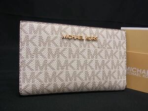 MICHAEL KORS マイケルコース MK柄 PVC カードケース コインケース カード入れ 小銭入れ レディース アイボリー系 DF3561