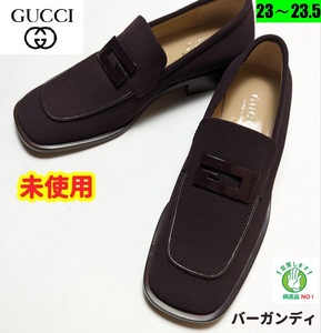 未使用さんGUCCIグッチ　ローファー　6C　ブラウン