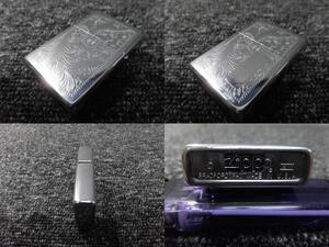 Zippo・ライター・ビンテージ・クロームメッキ・花柄彫 / 刻印 D XⅡ・1996年頃～