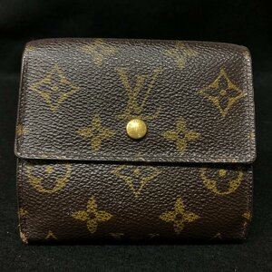 m001 B 1円 LOUIS VUITTON ルイヴィトン M61652 モノグラム ポルトモネビエカルトクレディ 三つ折り 財布 ウォレット ブラウン系