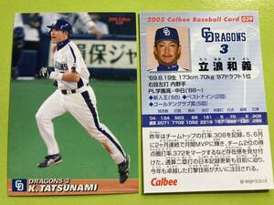 2005 R-039 立浪和義（中日）レギュラーカード カルビープロ野球チップス 即決 送料80円 希少品 当時物 監督