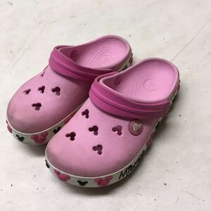 送料込み★crocs クロックス★Disney ミッキー★女の子サンダル★サイズ10-11★約16.5-17.5㎝★子供　キッズ★ピンク#51107s123