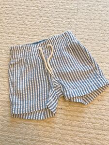 60 baby GAP ギャップ シアサッカー プルオンショートパンツ 半ズボン ハーフパンツ 保育園 青 ブルー 水色 白 yshop子供服60