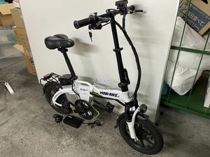 □●不動品 MOBI BIKE 48モビバイク モペット型 折り畳み電動自転車 48V ディスク式 ブレーキ MOBIMAX JP 白 ホワイト