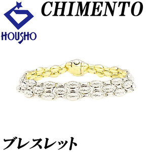 年末大感謝祭【最大40%OFF】キメント ブレスレット K18YG K18WG 2way リバーシブル 中空 ブランド CHIMENTO 送料無料 美品 中古 SH121204