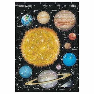 TREND トレンド Stickers ごほうびシール Large Solar System キラキラ 惑星(ラージサイズ) ２２枚パック [T63039] 教育 教材