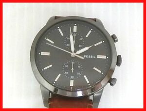 2401★F-1586★FOSSIL フォッシル FS5522 11911 腕時計 クォーツ クロノグラフ 文字盤ブラック　中古